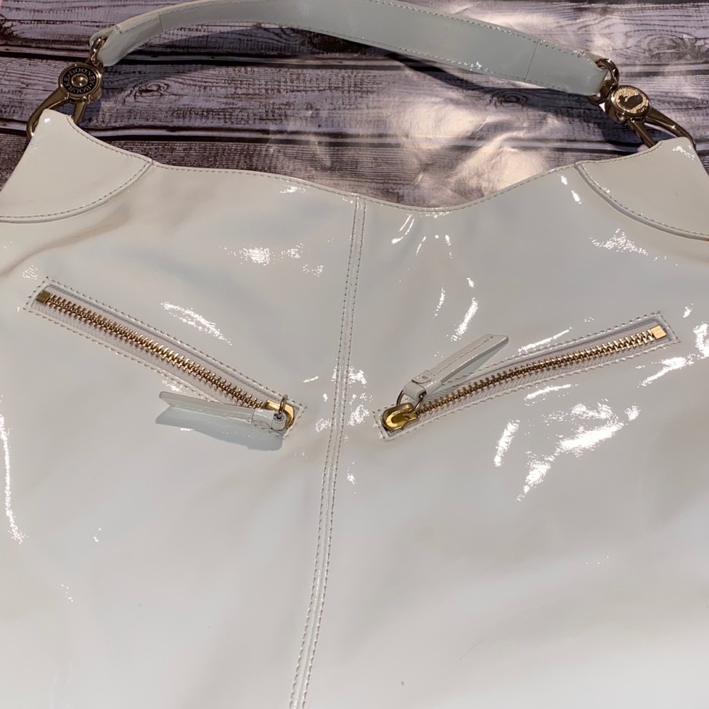 Dooney & Burke Cream Patent Leather Cinzia - Picture 10 of 12